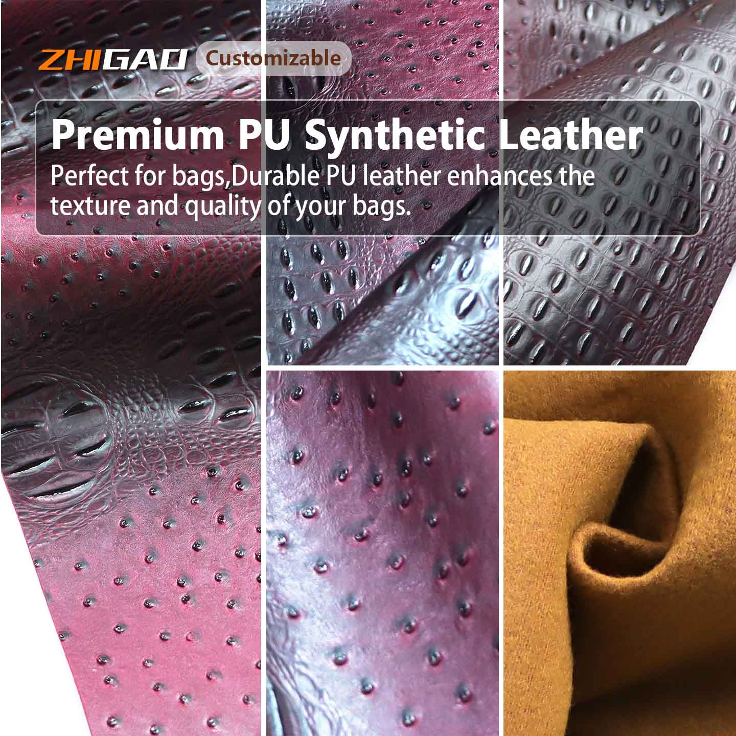 Zhigao Leather Factory brengt nieuw premium PU-leer met struisvogelpatroon uit voor de productie van tassen Zhigao Leather Factory brengt nieuw premium PU-leer met struisvogelpatroon uit voor de productie van tassen