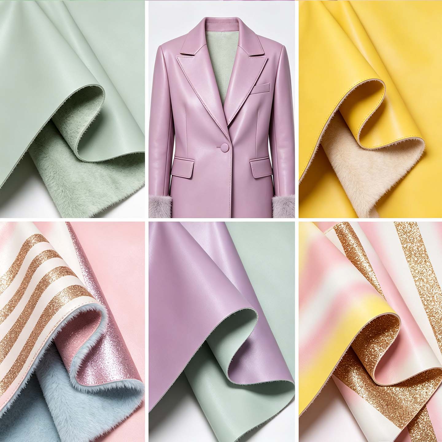 Ultrazacht PU-leer met lamsleerlook voor kleding Moderne kleding of jurk en nauwsluitende rok