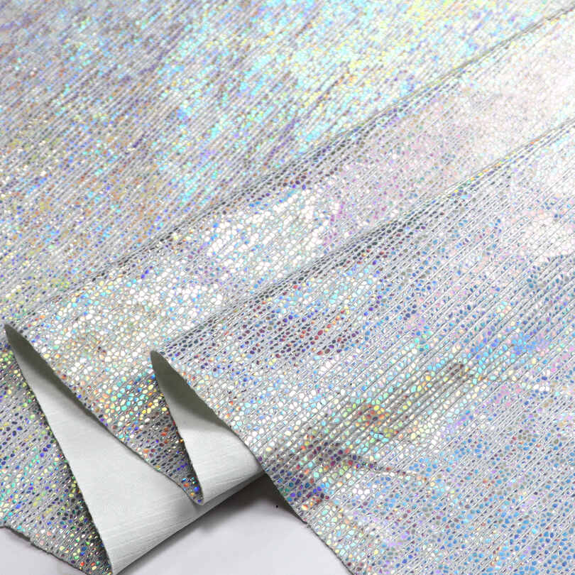 Metallic craquelé iriserende schoenen tassen PU kunstleer stof